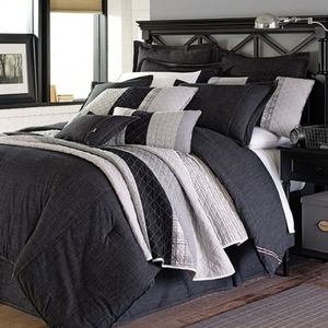 Cremieux Black Denim Euro Sham 